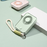 Ventilateur portable mini à main, 5 vitesses, rechargeable par USB, ventilateur personnel avec cordon pour les voyages, l'extérieur et l'été