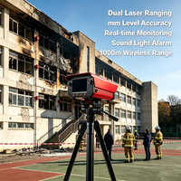 Capteur laser de mesure de déplacement pour ponts en acier, précision mm, IP66, sans fil, alerte sonore et lumineuse, outil d'alerte d'expansion thermique