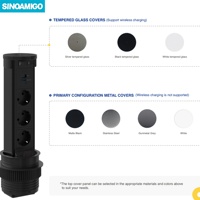 Prises électriques escamotables SINOAMIGO EU pour table de réunion relevable