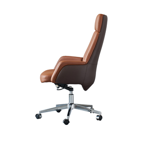 Chaise de bureau inclinable réglable, chaise pivotante en cuir à dossier haut pour usage professionnel, de conférence et de bureau à domicile - Product Image 5