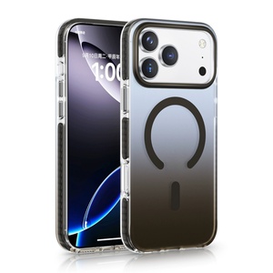 Coque de téléphone magnétique antichute et antichoc à bords dégradés bicolores pour iPhone 16 17 Pro Max - Product Image 5