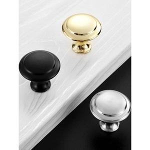 Modern Minimalist Stainless Steel Single-Hole <b>Cabinet</b> Drawer Handle <b>Small</b> Round Thickened Zinc Alloy for Wardrobe & Furniture - Product Image 3