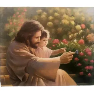 Wholesale Traditional Handmade Jesus Christ and The Little Boy, painting jesus christ