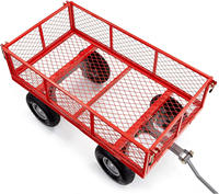 Chariot de jardin pliable en acier pour extérieur, chariot à benne basculante, conteneur roulant