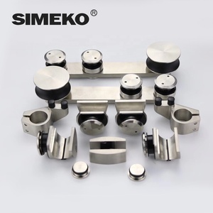SIMEKO Vente en gros directe d'usine de luxe Salle de bain Douche Porte en verre trempé Système coulissant à rouleaux en acier inoxydable - Product Image 4