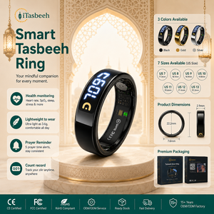 iTasbeeh Religious Smart Ring OLED Display Prayer Reminder Qibla Direction Zikr Counter for Muslim Daily Worship - Product Image 3