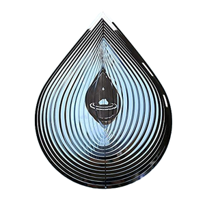 Wind Spinner 3D Stainless Steel Metal Sculptures, 3D Water Droplets Metal Wind Sculptures & Spinners for Garden Decoration - Product Image 6