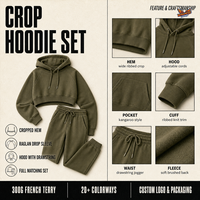 Ensemble sweat à capuche et jogging personnalisé OEM en mélange de coton, sweat à capuche court assorti, survêtement en gros, directement de l'usine