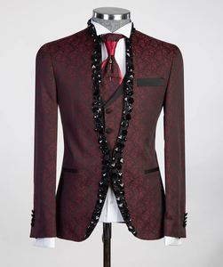 Tuta da <span class=keywords><strong>uomo</strong></span> 3 pezzi Slim Business Groom Wedding Fashion Blazer Blazer Set fabbrica all'ingrosso abiti da ufficio per <span class=keywords><strong>uomo</strong></span> <span class=keywords><strong>giallo</strong></span> - Product Image 5