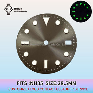 Esfera NH35 para relojes S Mods, movimiento NH35, efecto Sunburst, 28.5MM, esfera estéril, verde, accesorios para reloj <span class=keywords><strong>Submariner</strong></span> - Product Image 4