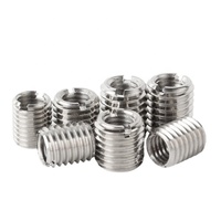 SMXKJ Stainless Steel Metric Thread Inserts Internal External Threaded Fasteners M14*1.25-M18*1.5-20L Fully Threaded Spline