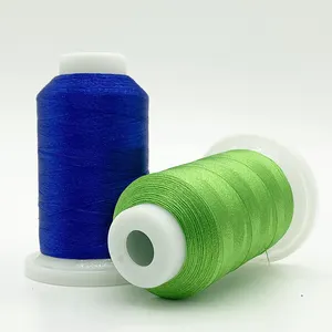 Factory Supply Telescopic Bobbin 120/2 150/3 1000m Upholstery Thread Computerized 100% Polyester Embroidery Sewing Thread