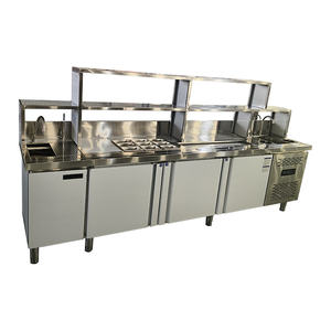 Comptoir de bar à thé aux perles en acier inoxydable, équipement pour thé aux perles, comptoir à lait - Product Image 1