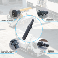 Cilindro Hidráulico Telescópico Multietapa de Acero Inoxidable YANHUANG con Recubrimiento de Cromo Duro, Carrera de 1366 mm, Presión de 10 MPa, Personalizable