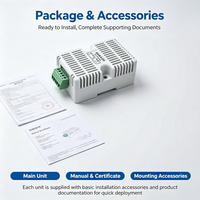 Transmetteur de température et d'humidité RS485 Modbus RTU à montage sur rail DIN 35 mm pour armoire électrique, sous-station, condensation