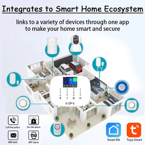 Système d'<span class=keywords><strong>alarme</strong></span> domestique WiFi 4G de 2,4 pouces, capteurs de porte/fenêtre, vidéo avec caméra, prévention des incendies et protection contre les cambriolages - Product Image 4