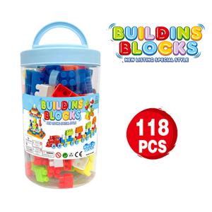 Nouveaux jouets STEM créatifs, ensembles de blocs de construction de 118 pièces avec tube de rangement pour autocollants, jeu éducatif DIY pour enfants - Product Image 4