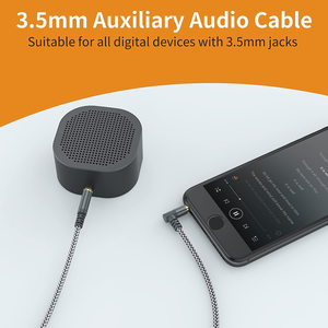 Câble <span class=keywords><strong>auxiliaire</strong></span> de haute qualité 1m 2M TRS Câbles auxiliaires 90 degrés Droit 3.5mm Câble audio stéréo Nylon tressé 1/8 Câble AUX pour voiture - Product Image 6