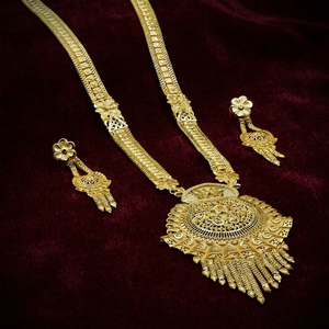 Venta al por mayor 14K 18K 24K Micro Gold Plated Floral Design Joyería tradicional, joyería de moda, Micro Gold Forming Long Jewelry Set. - Product Image 1