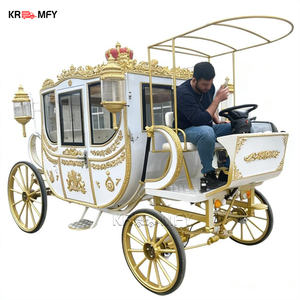 Charrette à cheval électrique de luxe royale Cendrillon - Product Image 4