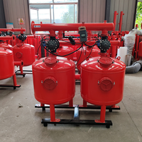 Filter Pasir Air Irigasi Pertanian Otomatis PLC Multi Tangki Aliran Tinggi Baja Karbon Kuarsa