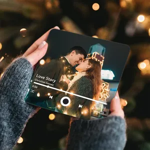 Nhà Máy Cung Cấp 10*10Cm Acrylic Cá Nhân Âm Nhạc Hộp Từ Acrylic Khung Tủ Lạnh Nam Châm Trống Tủ Lạnh Nam Châm Âm Nhạc Loa - Product Image 4