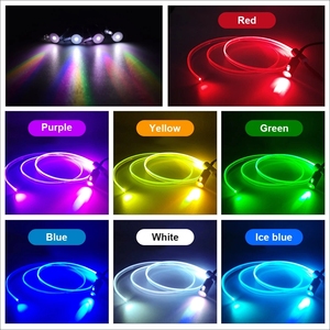 Allume-cigare USB DC câble rvb <span class=keywords><strong>voiture</strong></span> Fiber optique atmosphère lampes App/télécommande Auto intérieur lumière ambiante <span class=keywords><strong>lampe</strong></span> - Product Image 6
