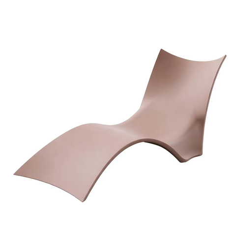 Commercial sun loungers wholesale white molded plastic pool shelf lounger for resort shallow water areas