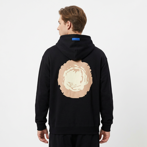 Custom Logo Patch Puff Printed Vintage 100% Cotton <b>Mens</b> <b>Oversized</b> Zip-Up <b>Hoodie</b> with Rhinestone Design Heavyweight <b>Fleece</b> - Product Image 2
