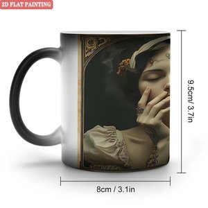 Taza Personalizada con Impresión, Negra Esmerilada, 11 oz, Cerámica, Sensible al Calor, para Sublimación - Product Image 1