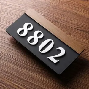 现代亚克力和不锈钢发光二极管金属门牌工厂设计为公司医院的客房地址送货上门 - Product Image 2