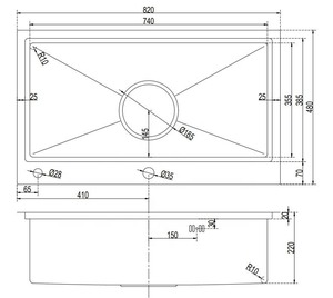 Handmade 304 Stainless Steel <b>Single</b> Bowl Kitchen Sink Counter Deep <b>Basin</b> Satin Finish 3 Years Warranty Faucet for Modern - Product Image 2