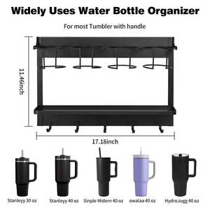 Organizador Magnético de 5 Ganchos para Botellas de Agua Stanley de 40 oz, Soporte de Almacenamiento 2 en 1 para Vasos de Refrigerador, Accesorio para Vajilla - Product Image 2