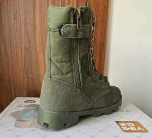 TSB910 Olive Green Panama Jungle forest cow leather suede tactical <b>boots</b> <b>hiking</b> mountain training men <b>boots</b> shoes - Product Image 4
