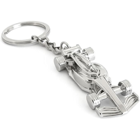 Porte-clés 3D Voiture de Course F1 en Zinc Robuste, Modèle de Course Métallique de Taille Moyenne, Cadeau pour Père, Mari, Amants