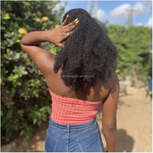 Nouveautés Postiche Autres Extensions de Cheveux Artificiels Crépus en Gros, Cheveux Synthétiques Afro Marley, Queue de Cheval Afro à Cordon - Product Image 2
