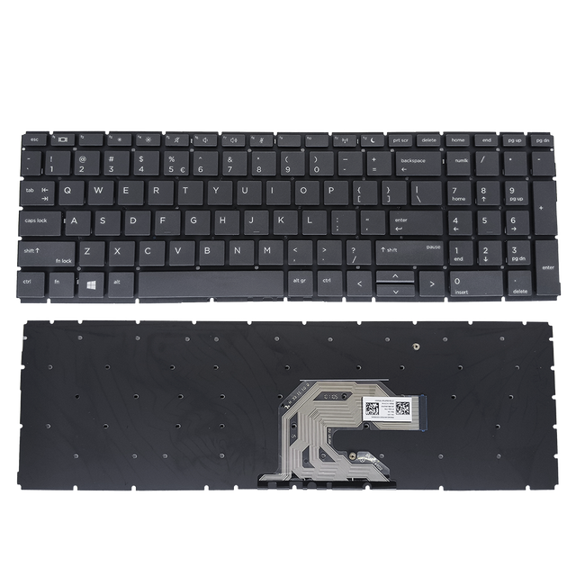 US English No Backlit Laptop Keyboard for HP ProBook 450 G6 450 G7 455 G6 455 G7 455R G6 455R G7 2B-ABU06Q100 Keyboard New Black