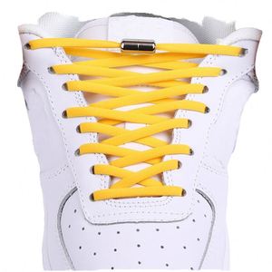Baskets de loisirs unisexe à lacets élastiques plats de 6 mm de large avec boucle capsule métallique, fermeture rapide sans nœud en polyester - Pour toutes les occasions de loisirs - Product Image 2