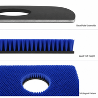 Brosse à disque en nylon PA66, base en fer galvanisé, 200 mm, brosse de nettoyage rotative, brosse de balayage industrielle
