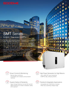 Série <span class=keywords><strong>Goodwe</strong></span> <span class=keywords><strong>SMT</strong></span> sur onduleur à réseau lié GW80K-<span class=keywords><strong>SMT</strong></span> 80KW 80KVA système solaire triphasé lié au réseau pour un usage commercial - Product Image 3