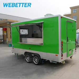 WEBETTER Street Catering Trailer Food Truck Mobile Pizza Hotdog Cart Concession Food Trailers Fully Equipped Us Standards