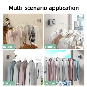 Corde à linge rétractable en acier inoxydable Seel Pull-Out vêtements Machine à sécher corde gain de place vêtements étendoir pour le ménage - Product Image 5