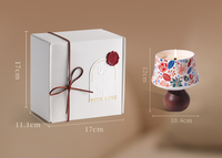 Choix idéal pour les mariages : Bougie parfumée à motif floral artistique, style lampe, coffret cadeau pour une décoration romantique de la maison et des occasions spéciales