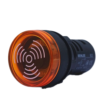 BENLEE Industrial Plastic Flashing Security Buzzer with Lamp 22mm IP65 12V 24V 110V 220v Alarms Buzzers Sirens