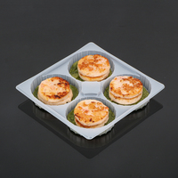 Jetable PP Plastique Crevettes Gâteau Plateau Alimentaire Anti-Gel PET Conteneur de Stockage pour Sushi Bento Boîte Gelée Rectangulaire pour Emballage
