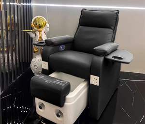 Fauteuil multifonctionnel pour soins des ongles et des pieds, avec fonction bain de pieds et massage des pieds, idéal pour salon de beauté, extension de cils et soins des sourcils - Product Image 3