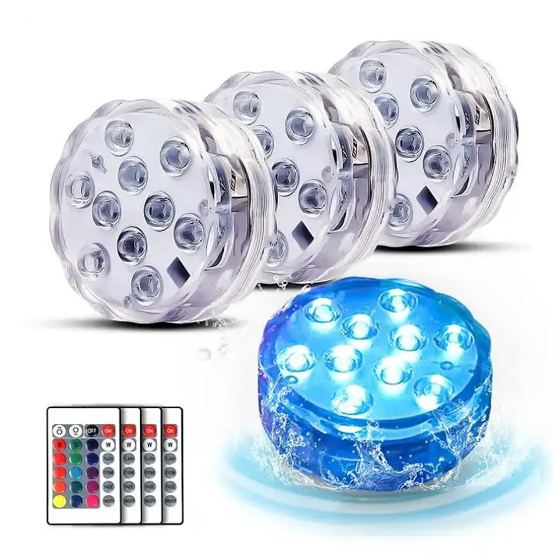 SMD 5050 RGB remoto LED acuario luz 110V 220V IP68 tubo de vidrio impermeable bajo el agua 2W 5W 9W 15W