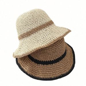 Chapeaux de paille faits à la main pour femmes, protection solaire estivale, plage - Product Image 2