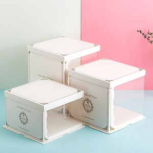 6 ''8'' 10 ''all'ingrosso <span class=keywords><strong>rosa</strong></span> bomboniera design trasparente regalo di compleanno trasparente torta di formaggio scatola di imballaggio con maniglia della finestra - Product Image 6