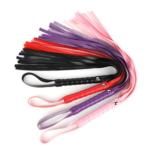 Petite fouet en cuir pour entraînement SM, couleurs noir, rouge, rose, violet, jouet unisexe pour jeux de rôle - Product Image 1